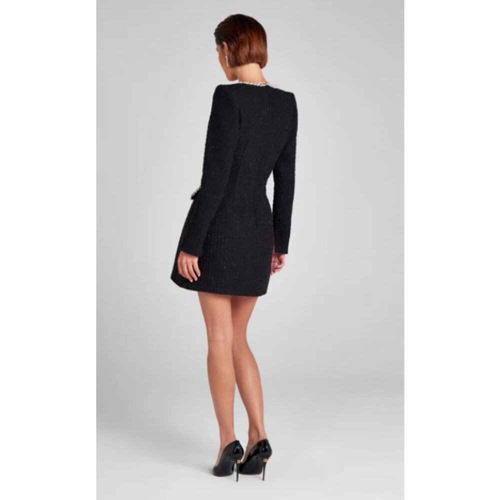 Nadine Merabi NWT Natalie Black Dress (Size US 10) - Picture 3 of 11
